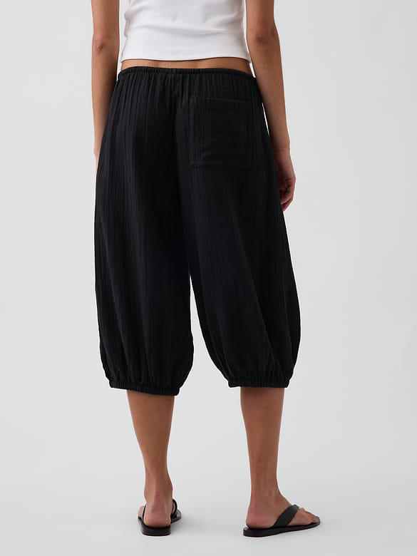 Cotton Gauze Easy Culotte Pants