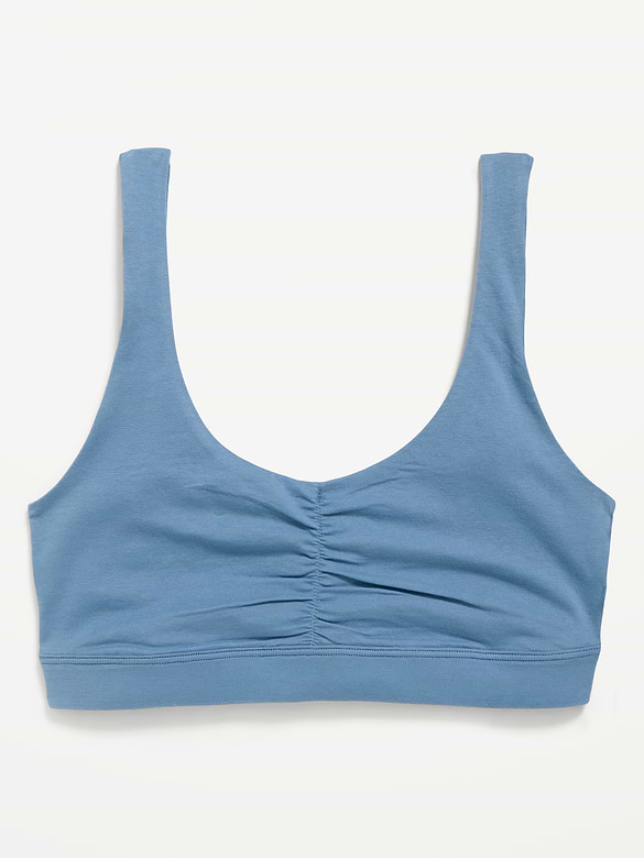 Ruched Cotton Bralette