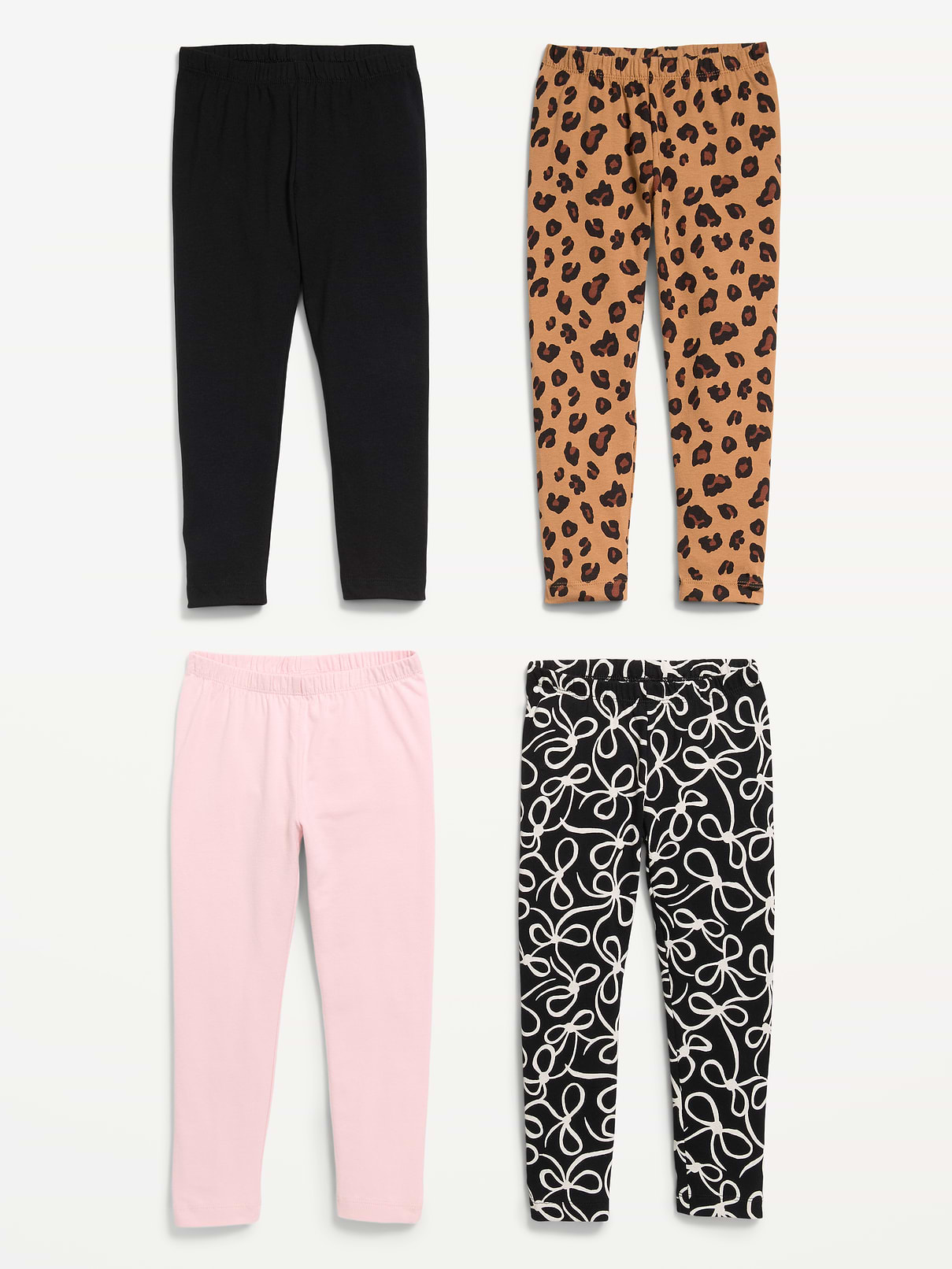 Image number 2 showing, 4-Pack Full-Length Jersey Leggings for Toddler Girls