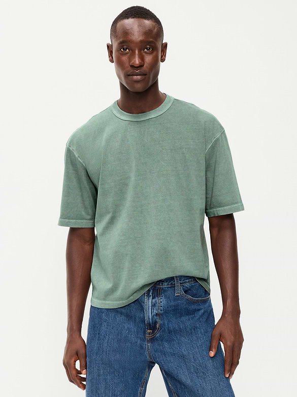 Garment-Dyed Heavyweight Cropped T-Shirt