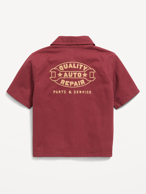 Short-Sleeve Boxy Shirt for Toddler Boys