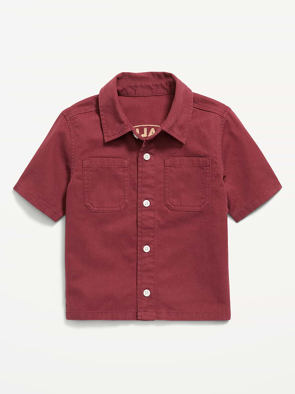 Short-Sleeve Boxy Shirt for Toddler Boys