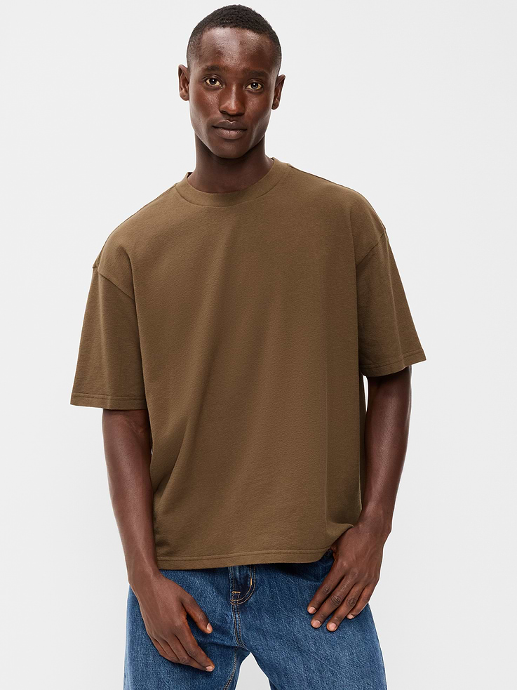 Image number 1 showing, Oversized Heavyweight Garment-Washed T-Shirt