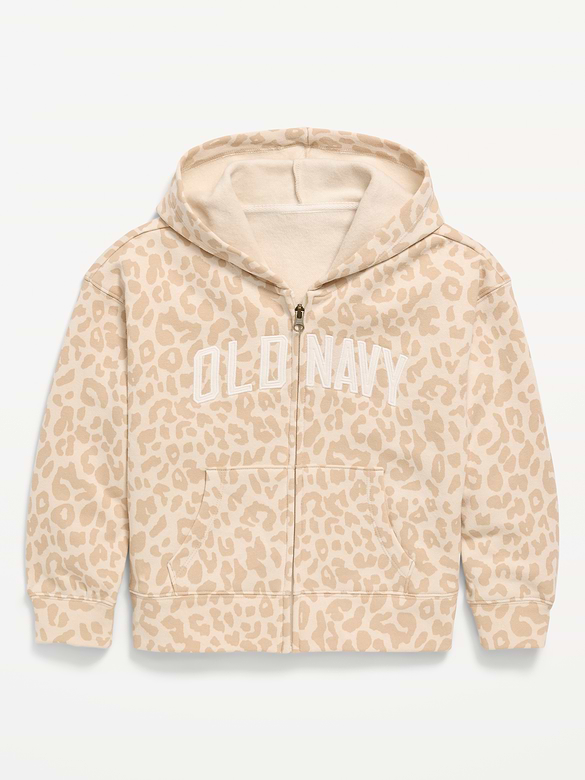 Logo-Graphic Zip Hoodie for Girls