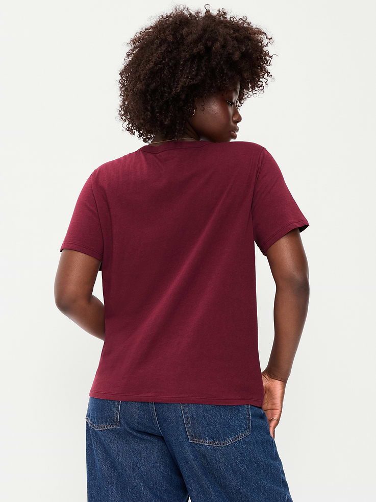 L'image numéro 7 présente T-shirt passe-partout ras du cou à imprimé