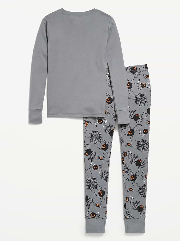 Gender-Neutral Snug-Fit Graphic Pajama Set for Kids