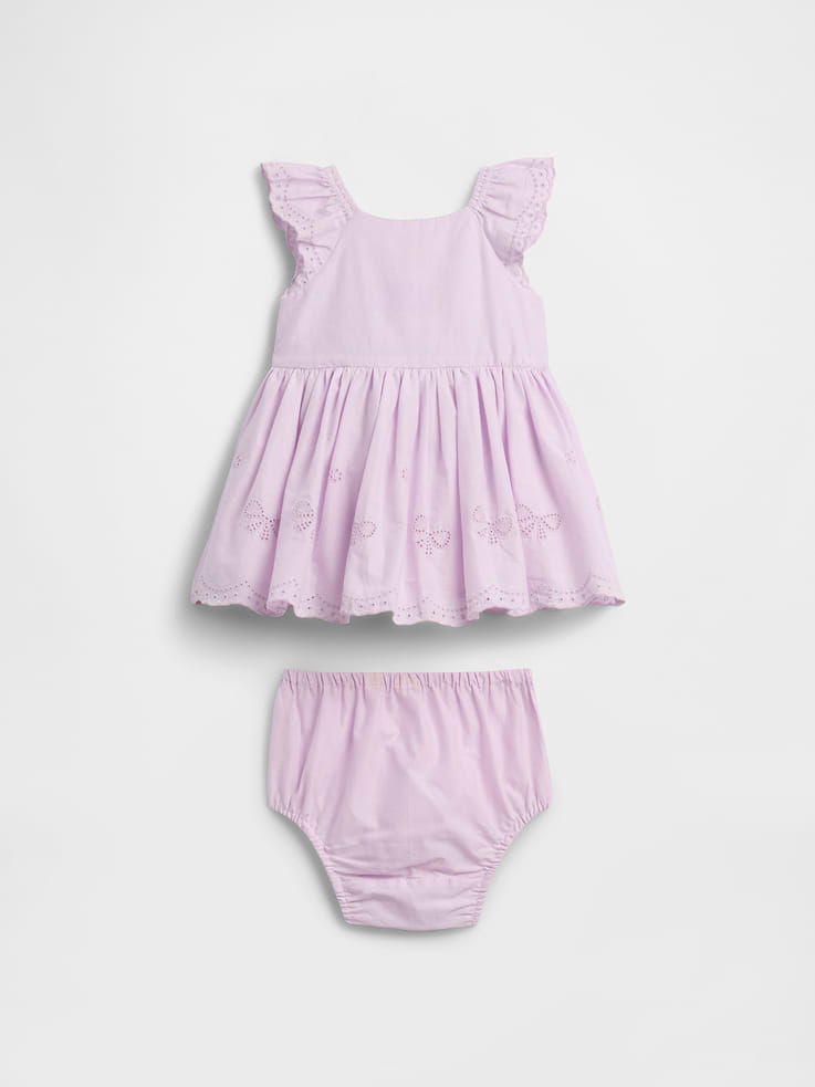 Image number 3 showing, Baby Eyelet Two-Piece Dress Set