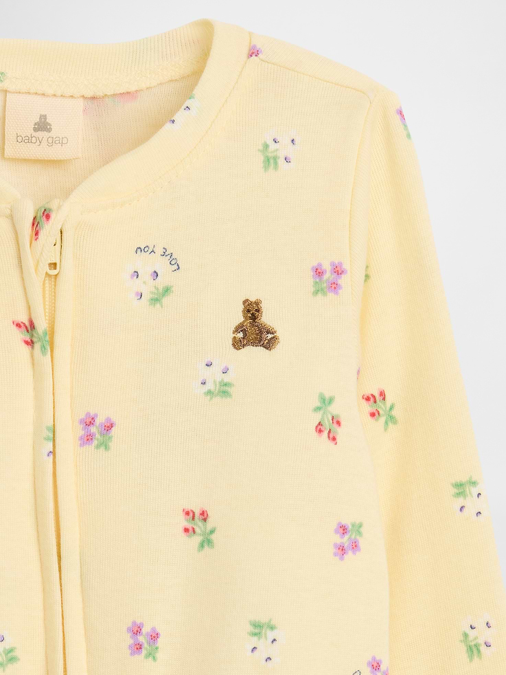 Image number 2 showing, Baby Print Two-Way Zip One-Piece