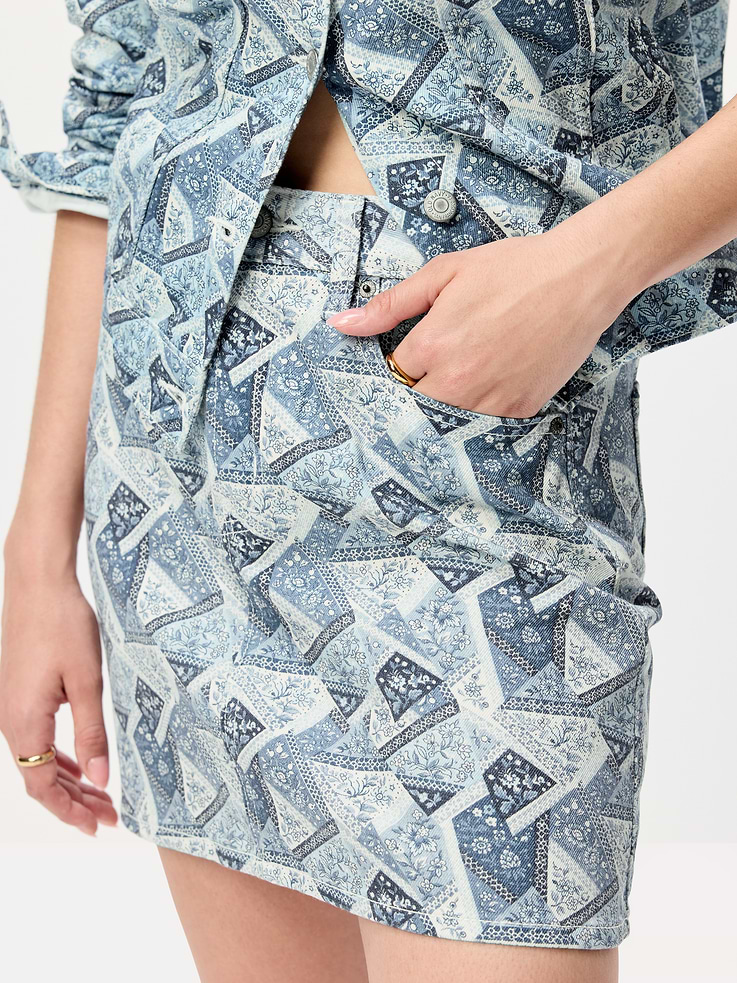 Image number 5 showing, OG High-Waisted Denim Mini Skirt