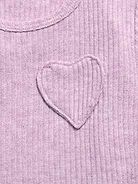 Image number 2 showing, Short-Sleeve Ribbed Heart Pocket Dress for Toddler Girls