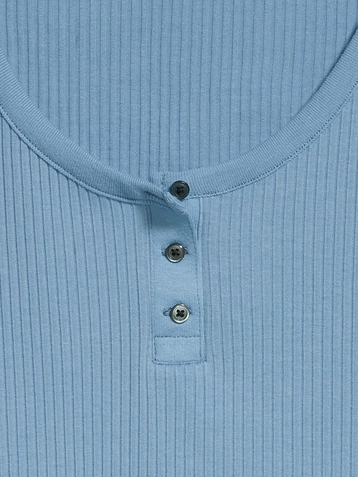Image number 4 showing, Scoop-Neck Fitted Henley Top