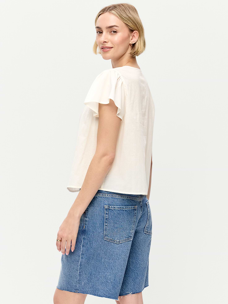 Image number 2 showing, Short-Sleeve Embroidered Trousseau Top
