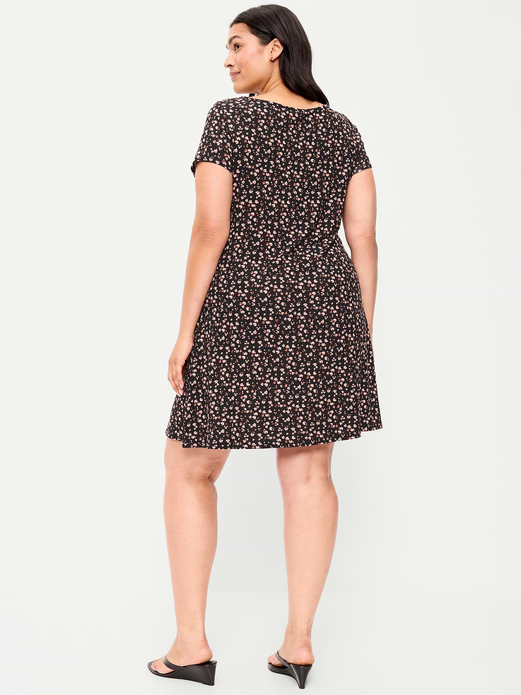 Image number 10 showing, Short-Sleeve Mini Swing Dress
