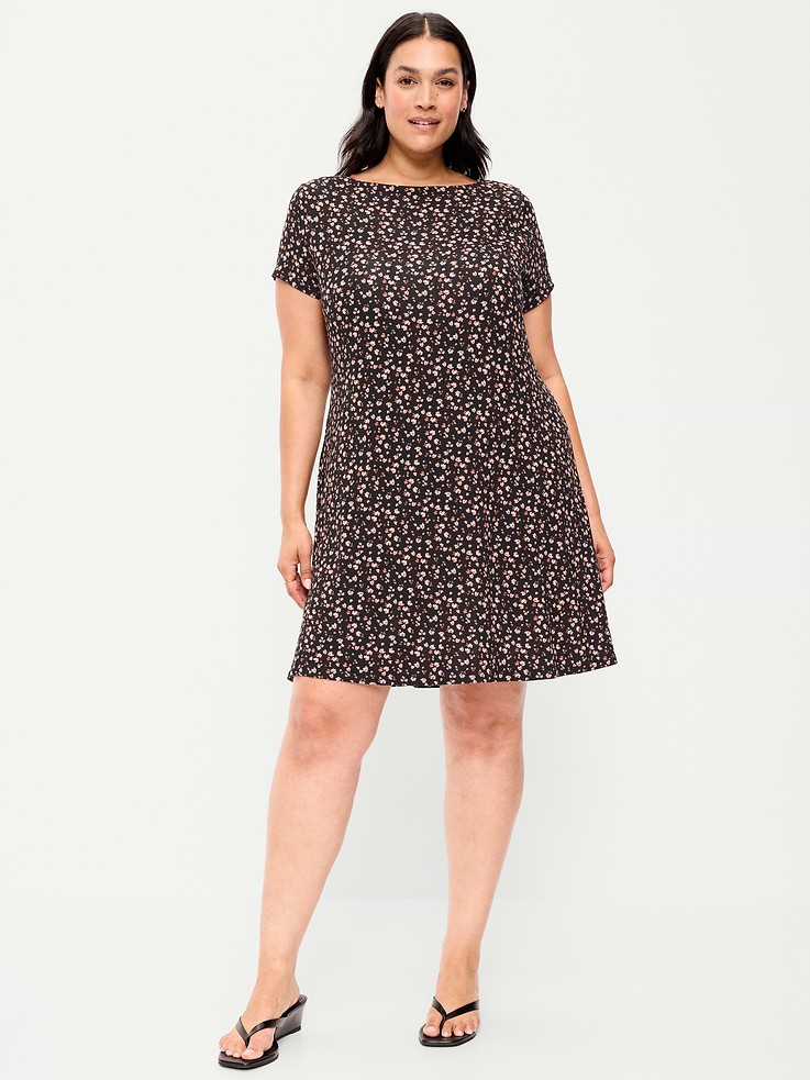 Image number 9 showing, Short-Sleeve Mini Swing Dress