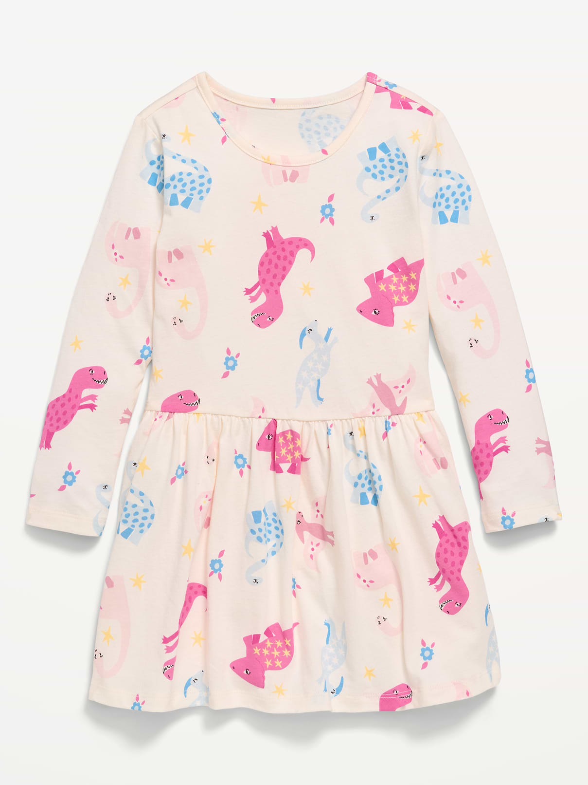 Image number 1 showing, Printed Long-Sleeve Dress for Toddler Girls