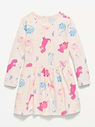 Image number 1 showing, Printed Long-Sleeve Dress for Toddler Girls