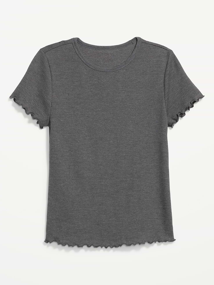 Image number 5 showing, Fitted Waffle-Knit Cropped T-Shirt