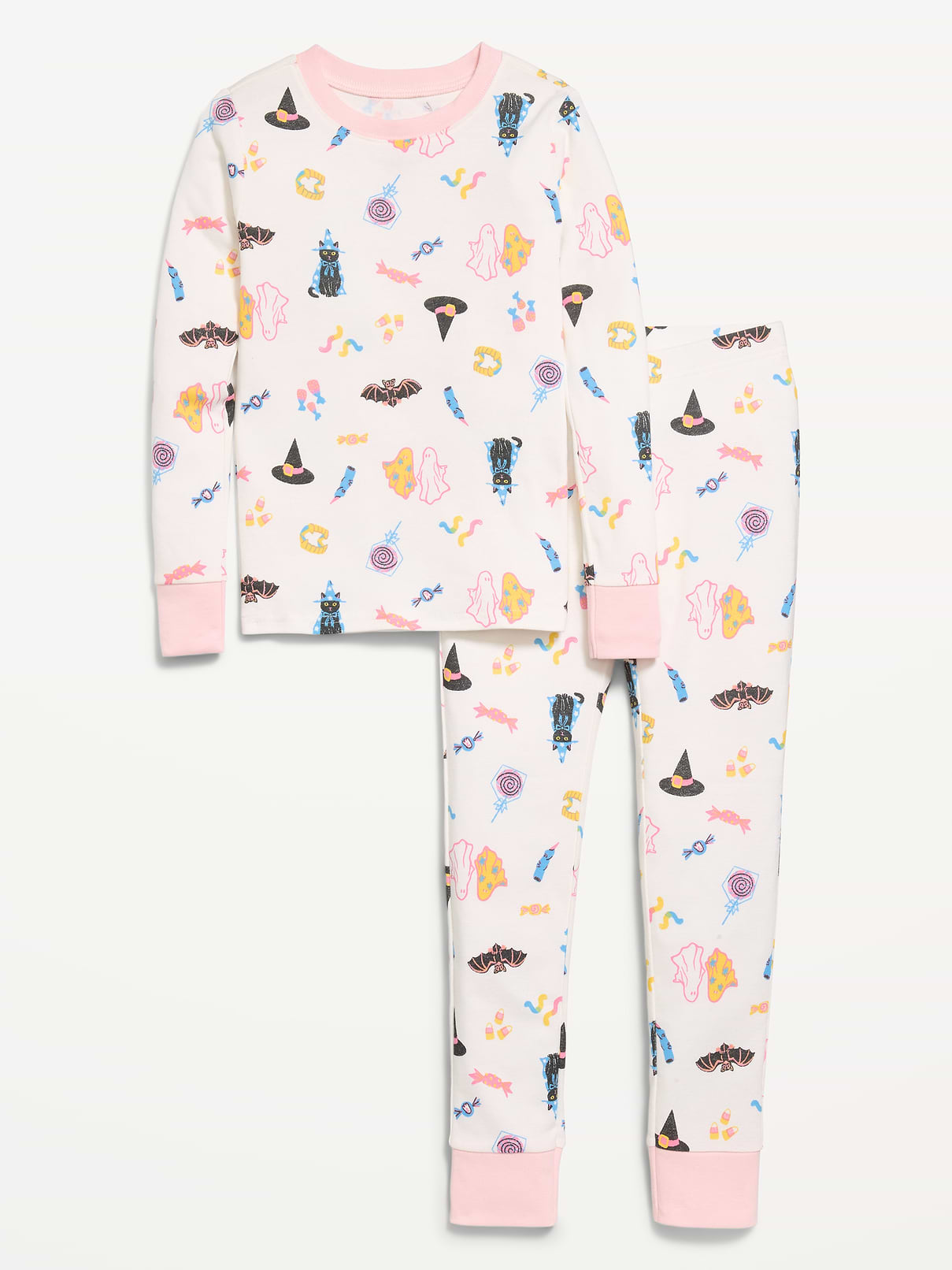 Image number 1 showing, Printed Snug-Fit Graphic Pajama Set for Girls