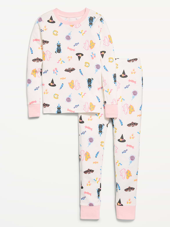 Printed Snug-Fit Graphic Pajama Set for Girls