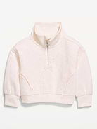 Image number 1 showing, Dynamic Fleece Quarter-Zip Pullover Sweatshirt for Toddler Girls