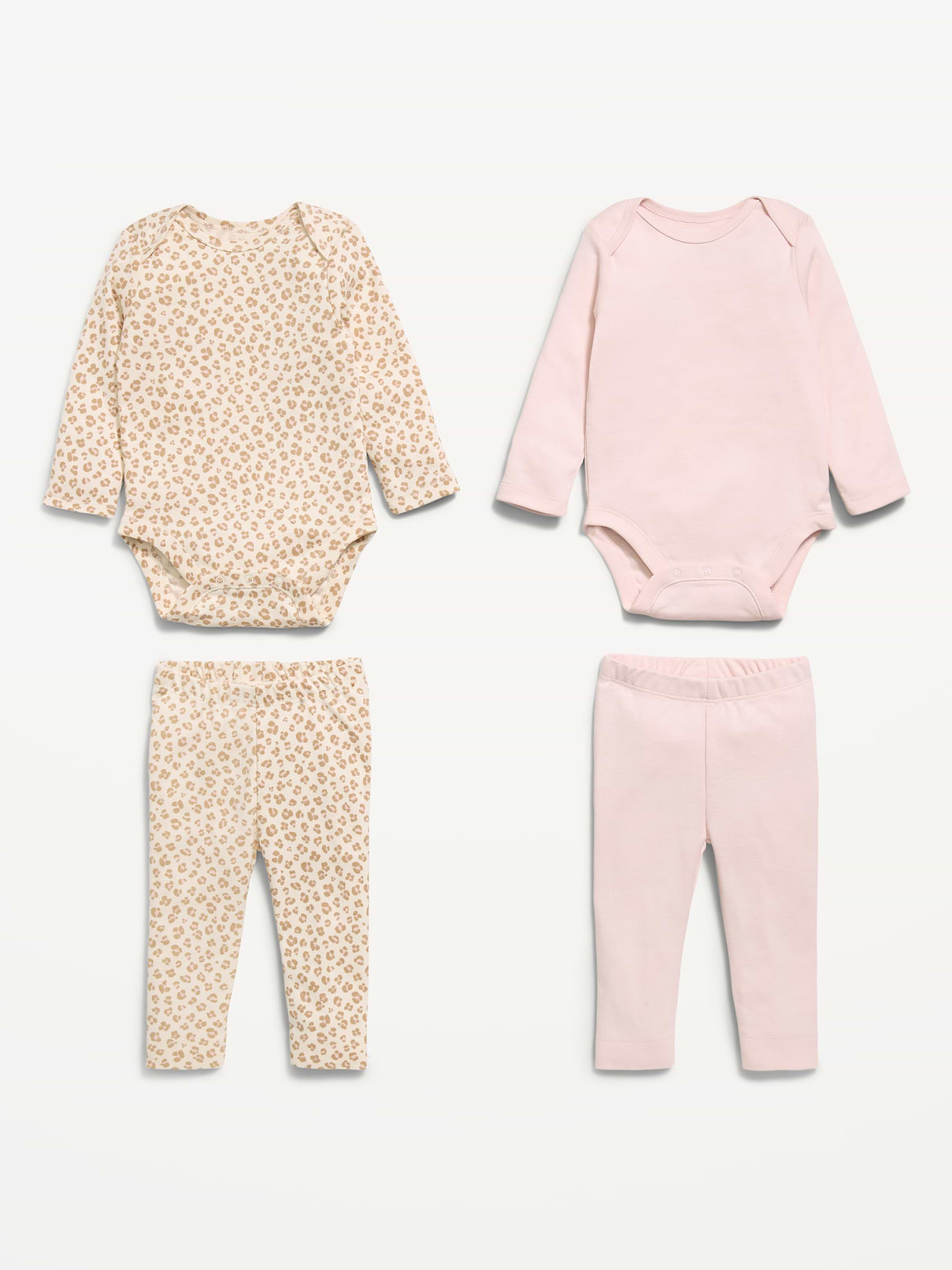 Image number 2 showing, Long-Sleeve Bodysuit and Leggings 4-Piece for Baby