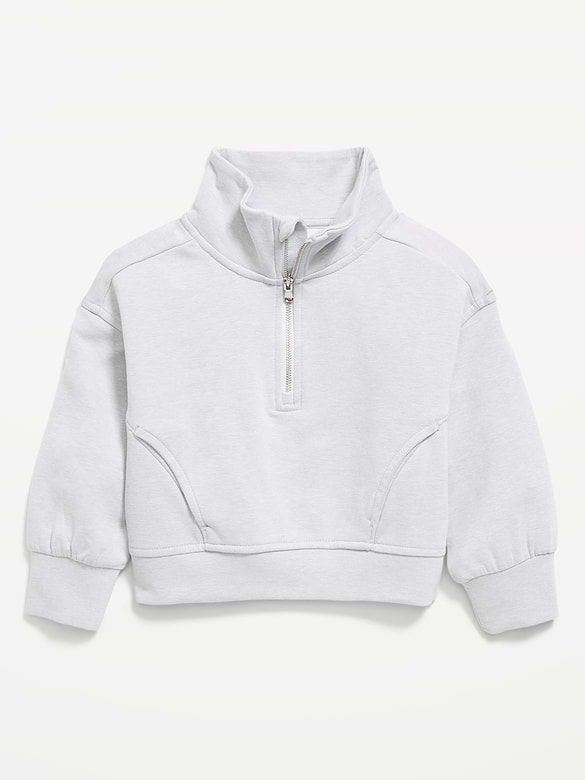 Dynamic Fleece Quarter-Zip Pullover Sweatshirt for Toddler Girls