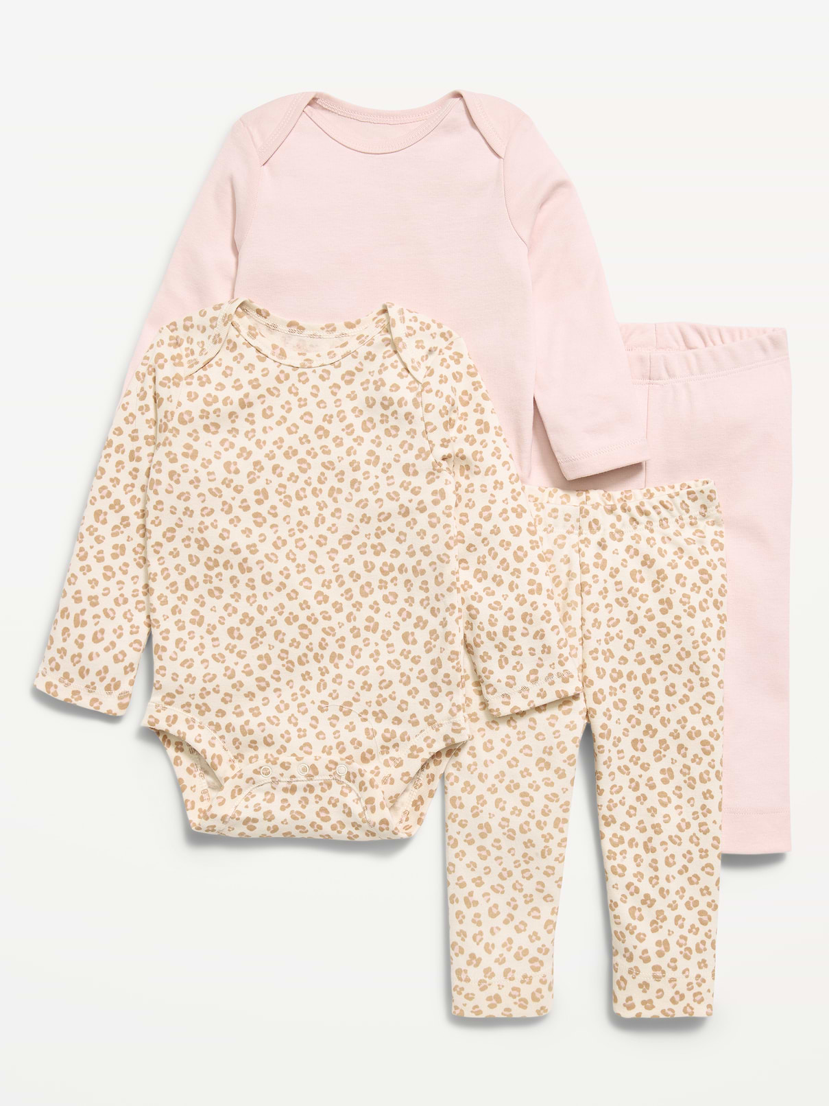 Image number 1 showing, Long-Sleeve Bodysuit and Leggings 4-Piece for Baby