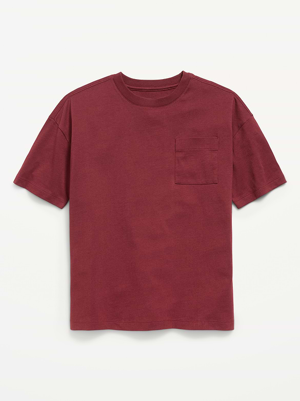 Oversized Short-Sleeve Pocket T-Shirt for Boys