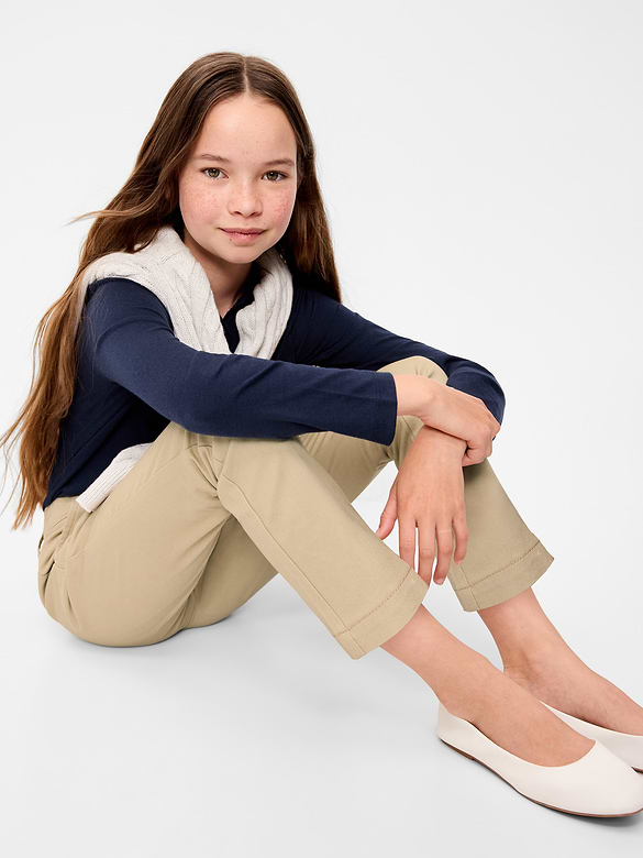 Pantalon d’uniforme à coupe ajustée pour fille