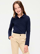 L'image numéro 1 présente Polo d’uniforme scolaire en tricot de jersey pour fille