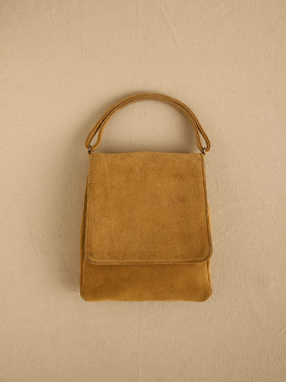 Archive Suede Foldover Bag