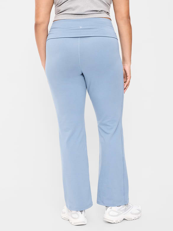 High-Waisted PowerChill Fold-Over Bootcut Leggings