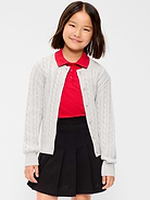 Image number 1 showing, Cable-Knit Cardigan Sweater for Girls