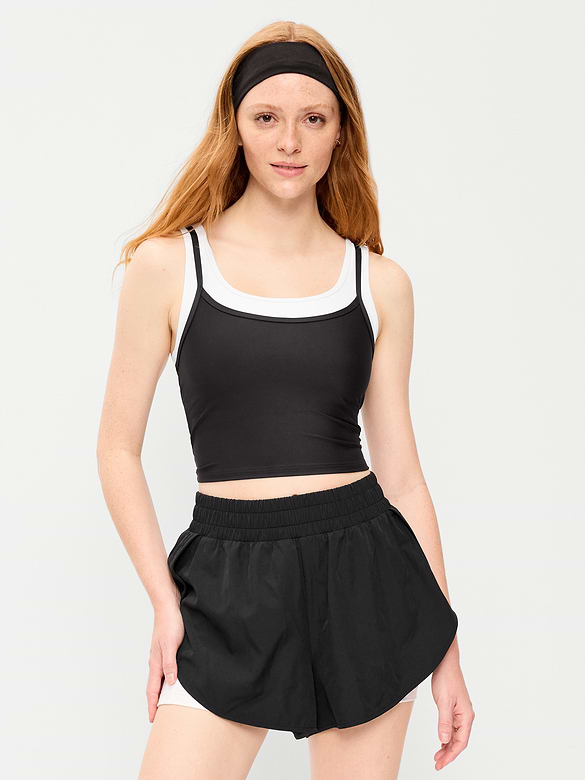 PowerSoft Layered Longline Bra
