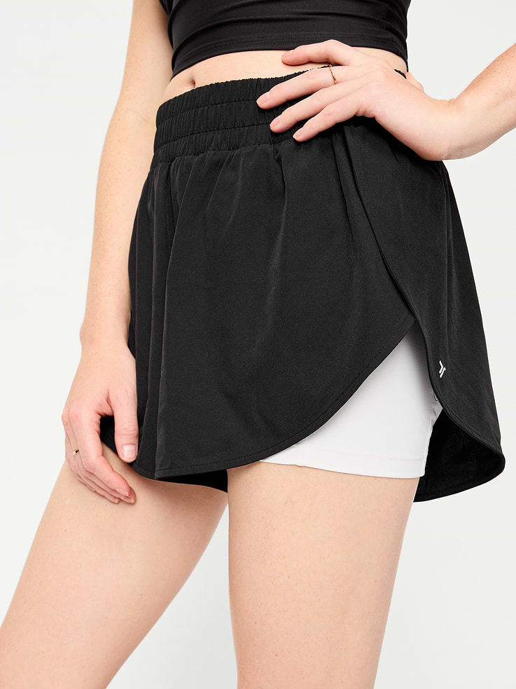 Image number 3 showing, High-Waisted StretchTech 2-In-1 Run Shorts