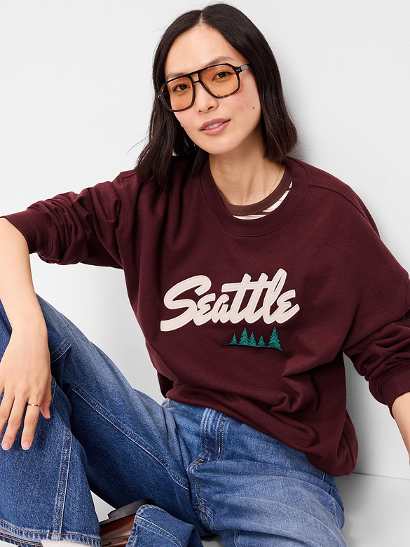 SoComfy Oversized Crew-Neck Sweatshirt
