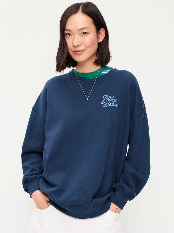 SoComfy Oversized Crew-Neck Sweatshirt