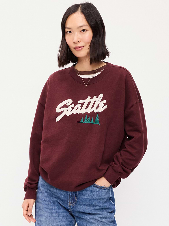 SoComfy Oversized Crew-Neck Sweatshirt