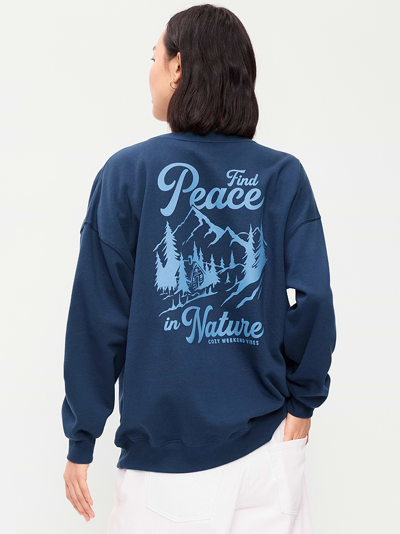 SoComfy Oversized Crew-Neck Sweatshirt