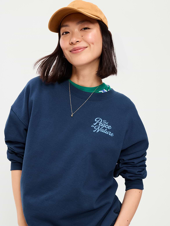 SoComfy Oversized Crew-Neck Sweatshirt