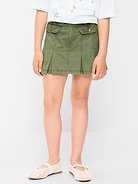 Image number 1 showing, Pleated Utility Twill Skirt for Girls