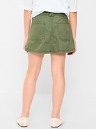 Image number 2 showing, Pleated Utility Twill Skirt for Girls