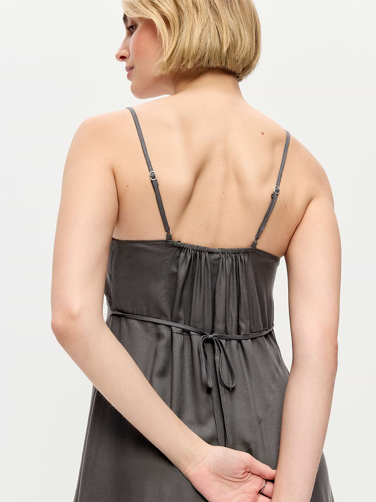 Image number 6 showing, Fit & Flare Tie-Back Asymmetrical Midi Dress