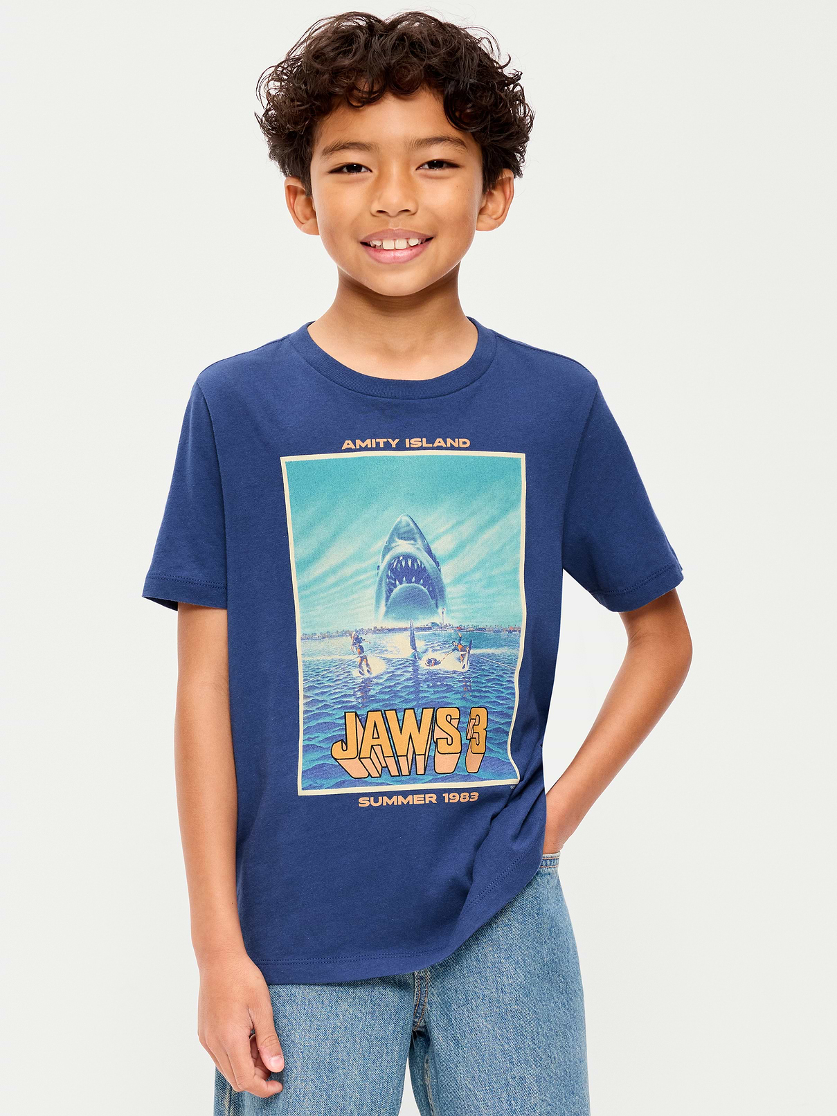 Image number 1 showing, Jaws™ Gender-Neutral Graphic T-Shirt for Kids