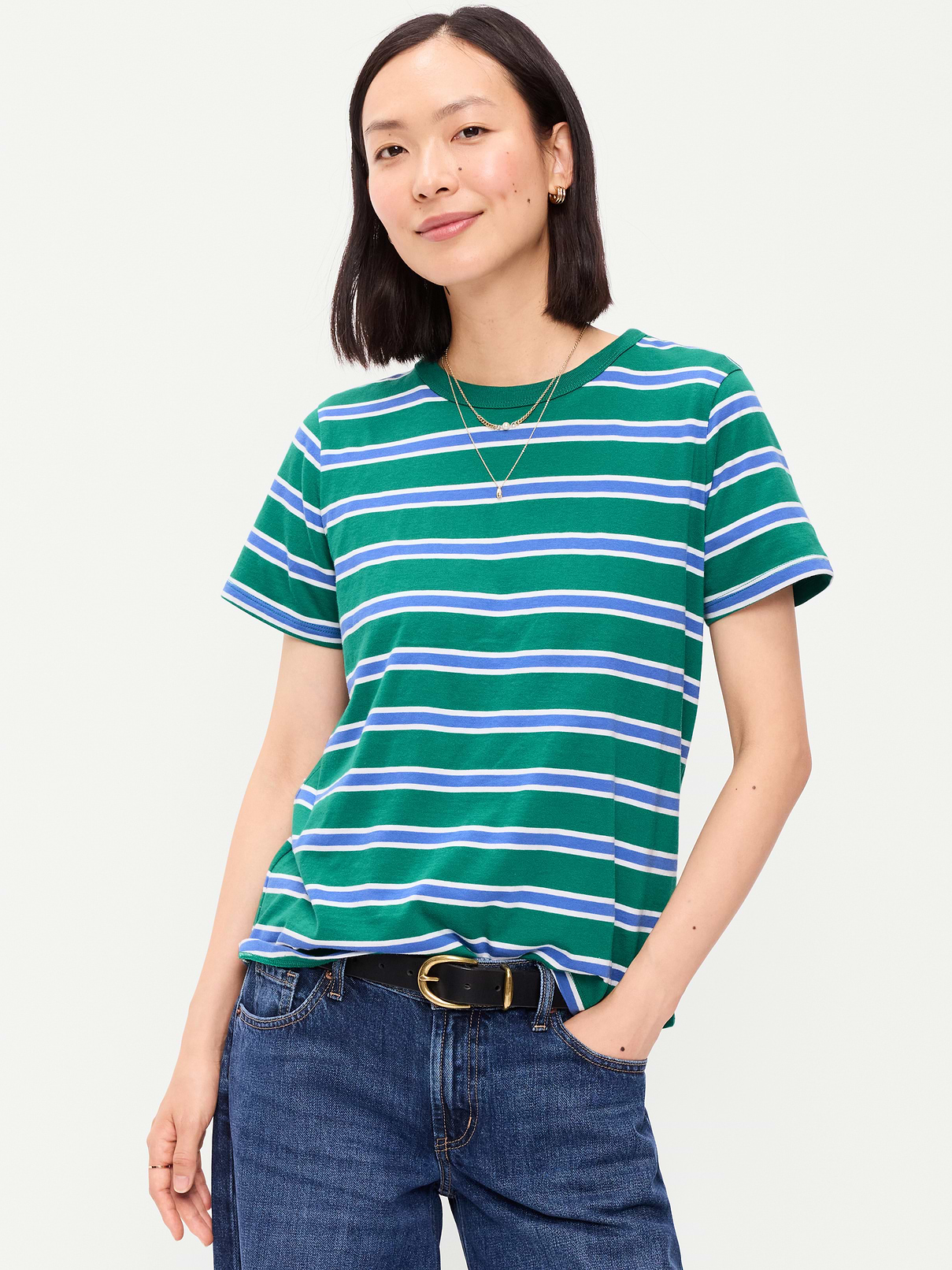 EveryWear Crew-Neck Striped T-Shirt