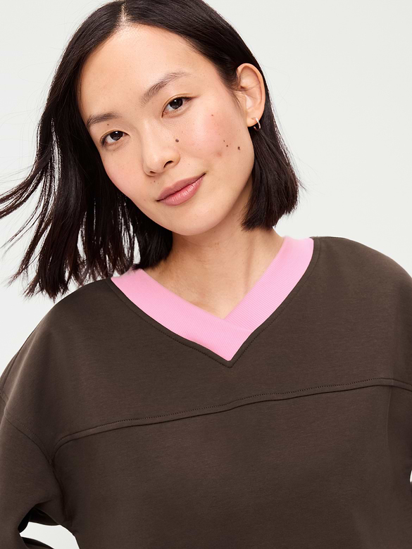 Dynamic Fleece Oversized Cropped Sweatshirt