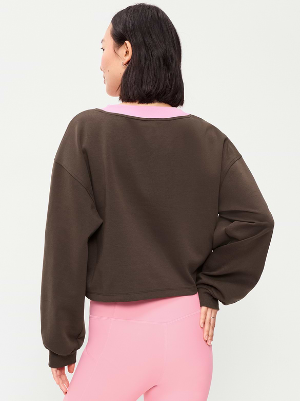Dynamic Fleece Oversized Cropped Sweatshirt
