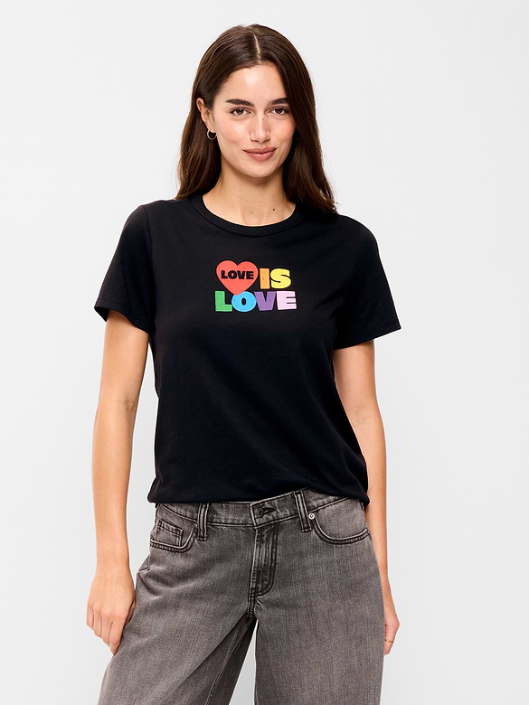 T-shirt passe-partout ras du cou à imprimé de la Fierté