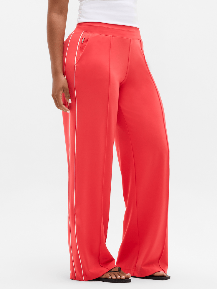 Image number 2 showing, Venice High Rise Track Stripe Wide Leg Pant
