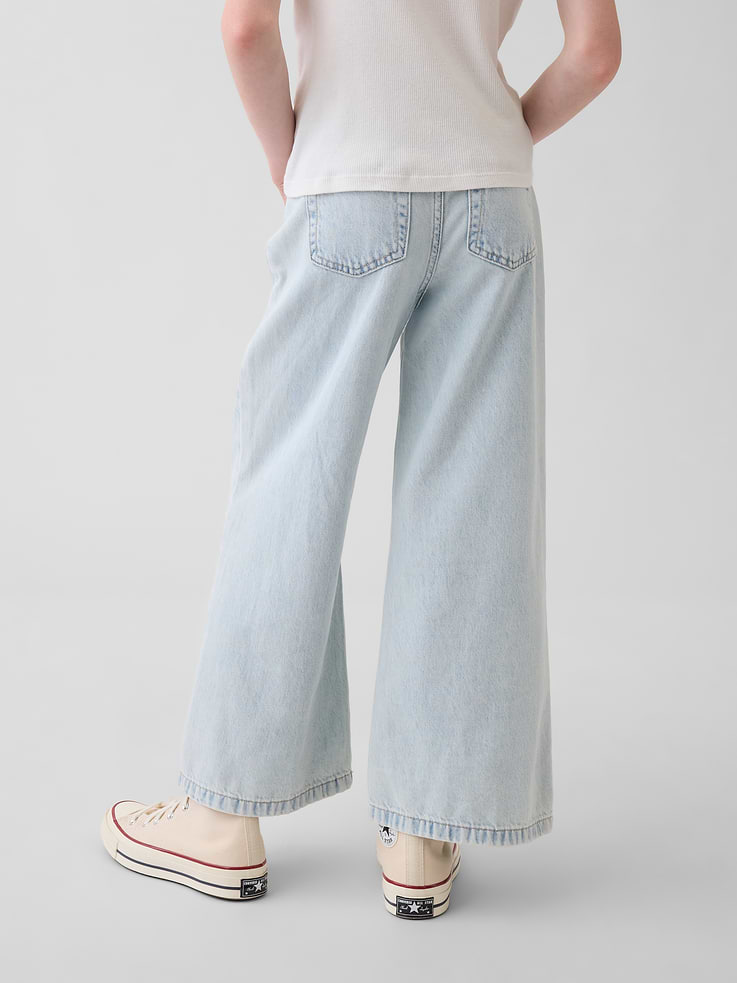 Image number 4 showing, Kids High Rise Stride Wide-Leg Ankle Jeans